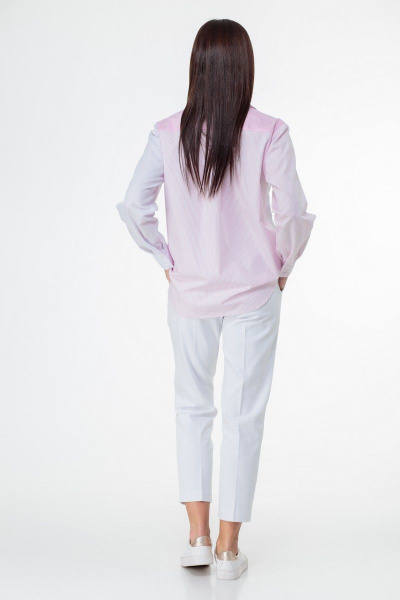 Блуза Anelli 893 бело-розовый - фото 4