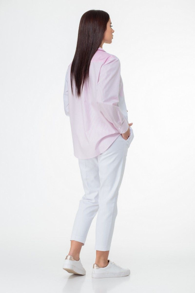 Блуза Anelli 893 бело-розовый - фото 3
