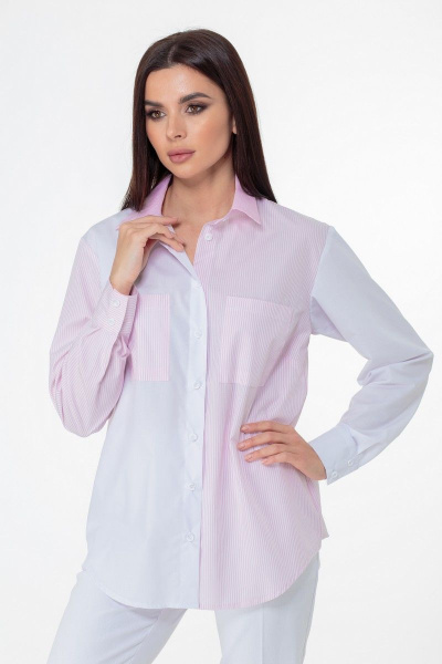 Блуза Anelli 893 бело-розовый - фото 1