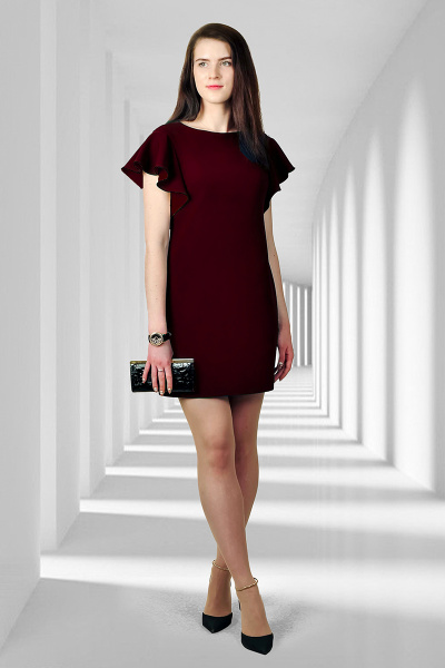 Платье Talia fashion Пл-043 винный - фото 1