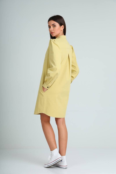 Платье Vilena 707 светло-желтый - фото 4