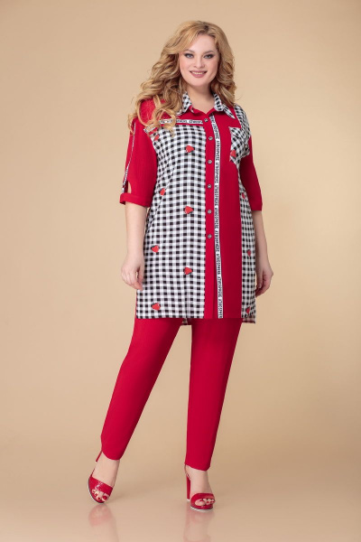 Блуза, брюки Svetlana-Style 1553 красный - фото 1