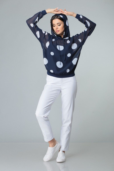 Блуза, брюки, топ Арита-Denissa 1351 белый - фото 1