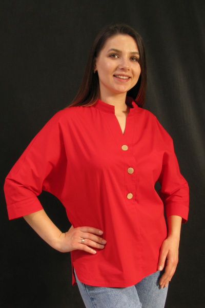 Блуза LUXTEX 0121 красный - фото 2