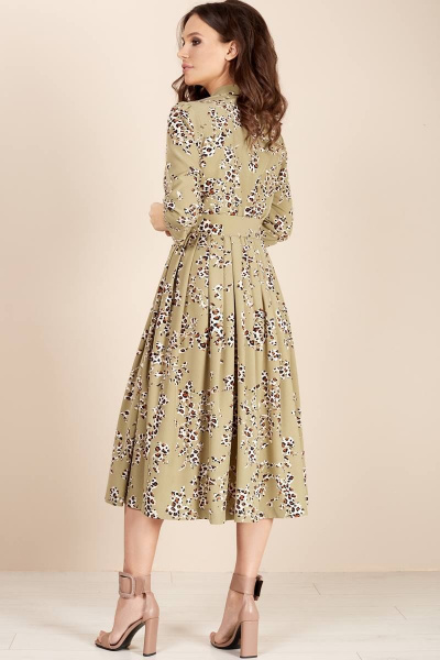 Платье Teffi Style L-1425 олива - фото 3