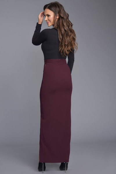 Юбка Teffi Style L-1287 пурпурно-черный - фото 2