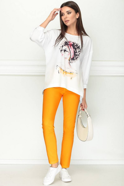 Блуза, брюки LeNata 21184 оранжевый - фото 3