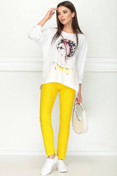 Блуза, брюки LeNata 21184 желтый - фото 1