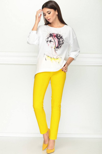 Блуза, брюки LeNata 21184 желтый - фото 3