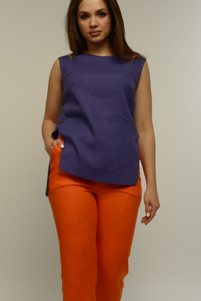 Блуза, брюки MALI 721-036 фиолетовый/оранжевый - фото 7