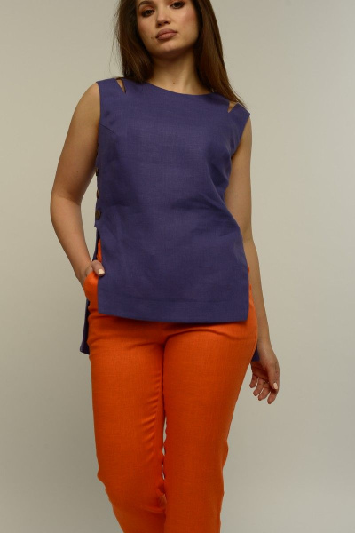 Блуза, брюки MALI 721-036 фиолетовый/оранжевый - фото 6