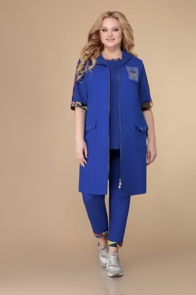 Блуза, брюки, жилет Svetlana-Style 1555 василек - фото 1