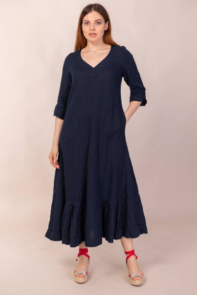 Платье Ружана 445-2 синий - фото 2