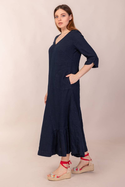 Платье Ружана 445-2 синий - фото 4