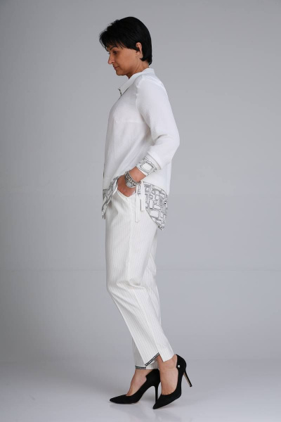 Блуза, брюки ZigzagStyle 382 белый - фото 4