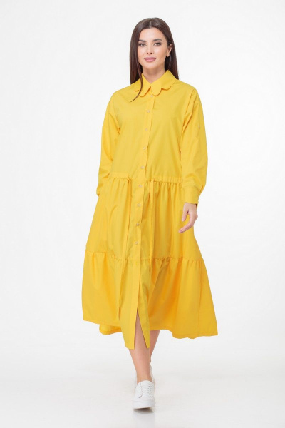 Платье Anelli 1002 желтый - фото 9