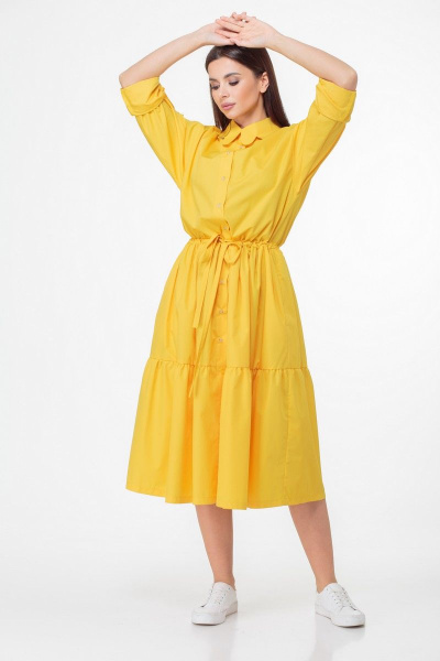 Платье Anelli 1002 желтый - фото 8