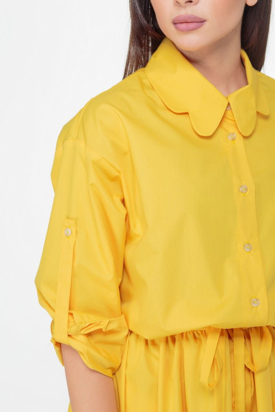 Платье Anelli 1002 желтый - фото 7