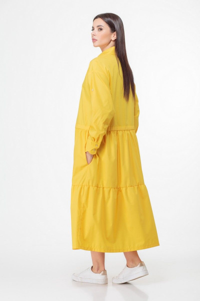 Платье Anelli 1002 желтый - фото 4