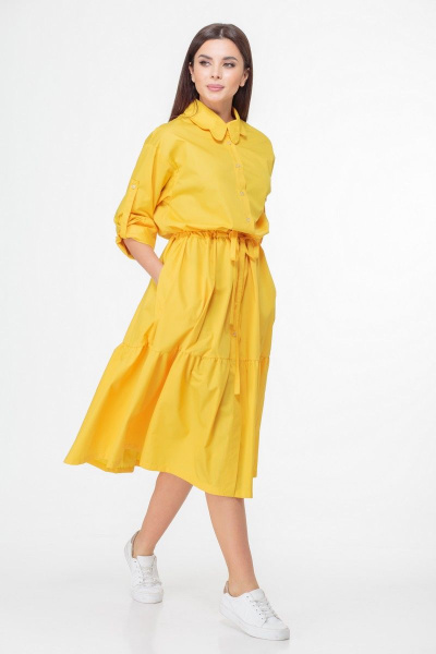 Платье Anelli 1002 желтый - фото 3
