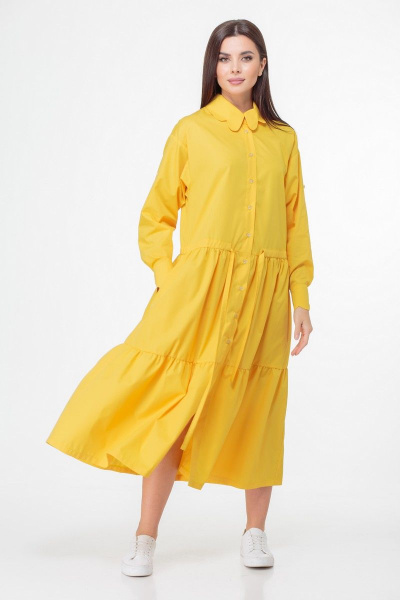 Платье Anelli 1002 желтый - фото 1