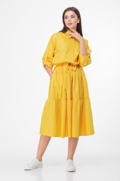 Платье Anelli 1002 желтый - фото 2