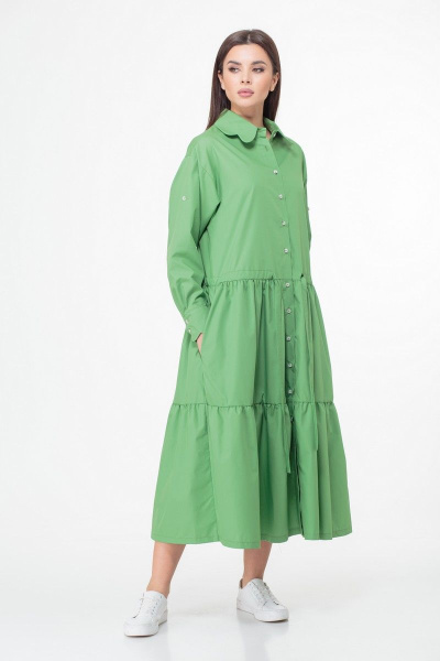 Платье Anelli 1002 зеленый - фото 9