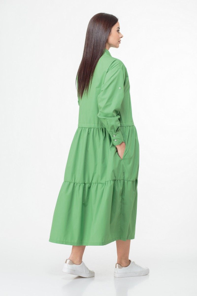 Платье Anelli 1002 зеленый - фото 5