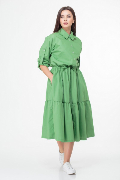 Платье Anelli 1002 зеленый - фото 1