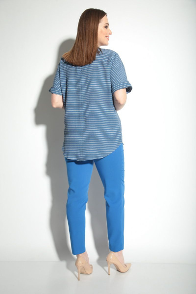 Блуза, брюки Michel chic 1214 голубой - фото 3