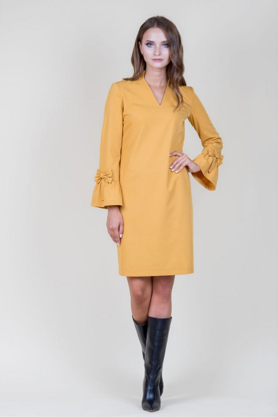 Платье S. Veles 3-157 желтый - фото 1