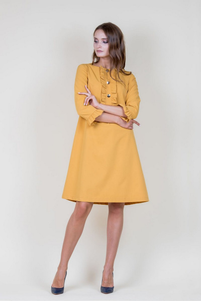 Платье S. Veles 3-156 желтый - фото 3