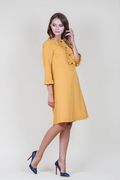 Платье S. Veles 3-156 желтый - фото 4