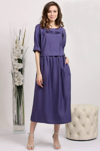 Платье Achosa 3688 фиолетовый - фото 1