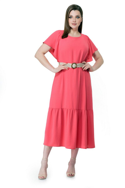Платье Мишель стиль 953 розово-кораловый - фото 1