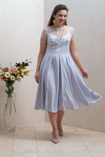 Платье Condra 4297 серо-голубой - фото 2