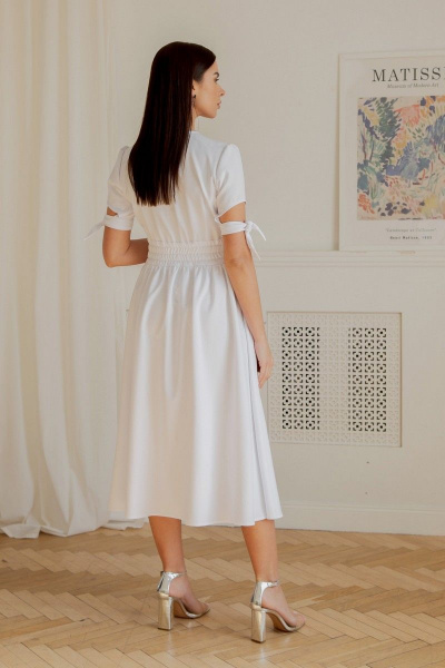 Платье LadisLine 1351 белый - фото 5