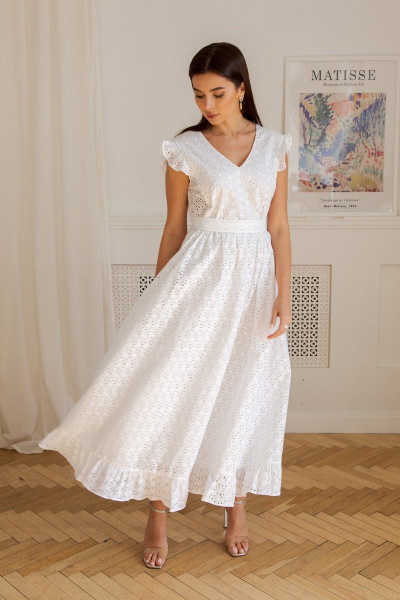 Платье LadisLine 1353 белый - фото 1