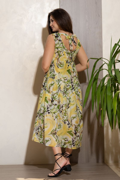 Платье Condra 4323 желтый-зеленый - фото 4