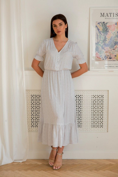 Платье LadisLine 1230 белый - фото 1