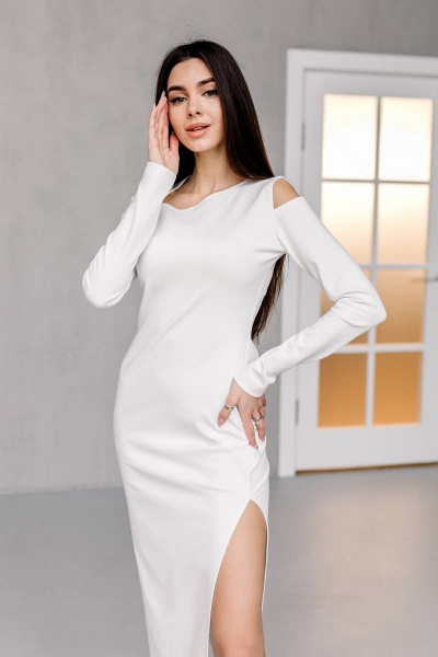 Платье Totallook 21-4-03 белый - фото 1