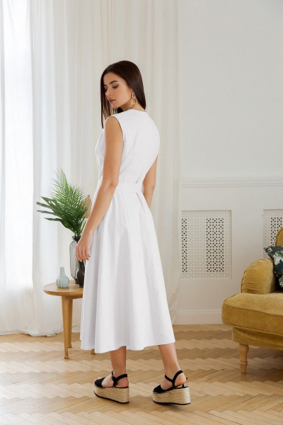 Платье LadisLine 1352 белый - фото 4