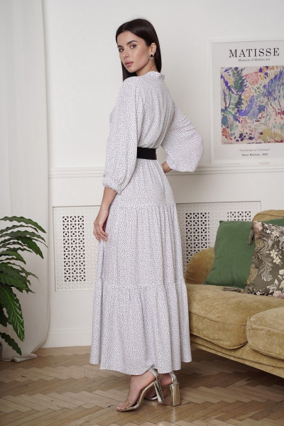Платье LadisLine 1225 белый - фото 4