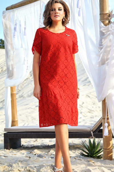 Платье Vittoria Queen 12503 красный - фото 1