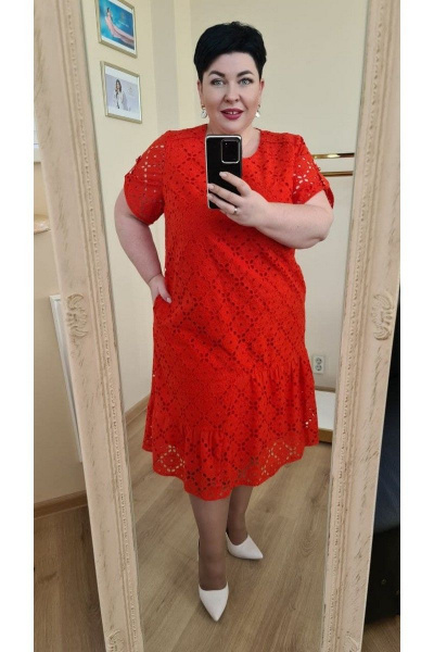 Платье Vittoria Queen 12503 красный - фото 5