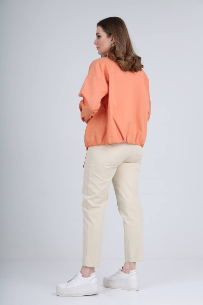 Брюки, куртка Verita 2094 кораллово-оранжевый/кремовый - фото 3