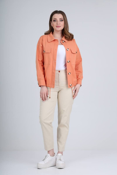 Брюки, куртка Verita 2094 кораллово-оранжевый/кремовый - фото 2