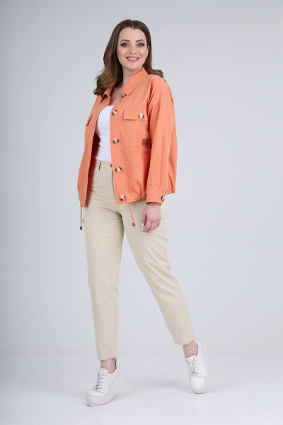 Брюки, куртка Verita 2094 кораллово-оранжевый/кремовый - фото 1