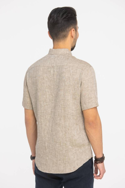 Рубашка Cool Flax КФР001 кор.рук-светло-коричневый - фото 2