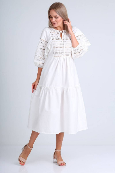 Платье FloVia 4072 белый - фото 2